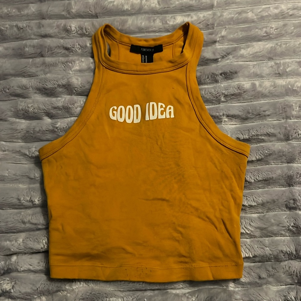 Forever 21 High Neck Crop Top